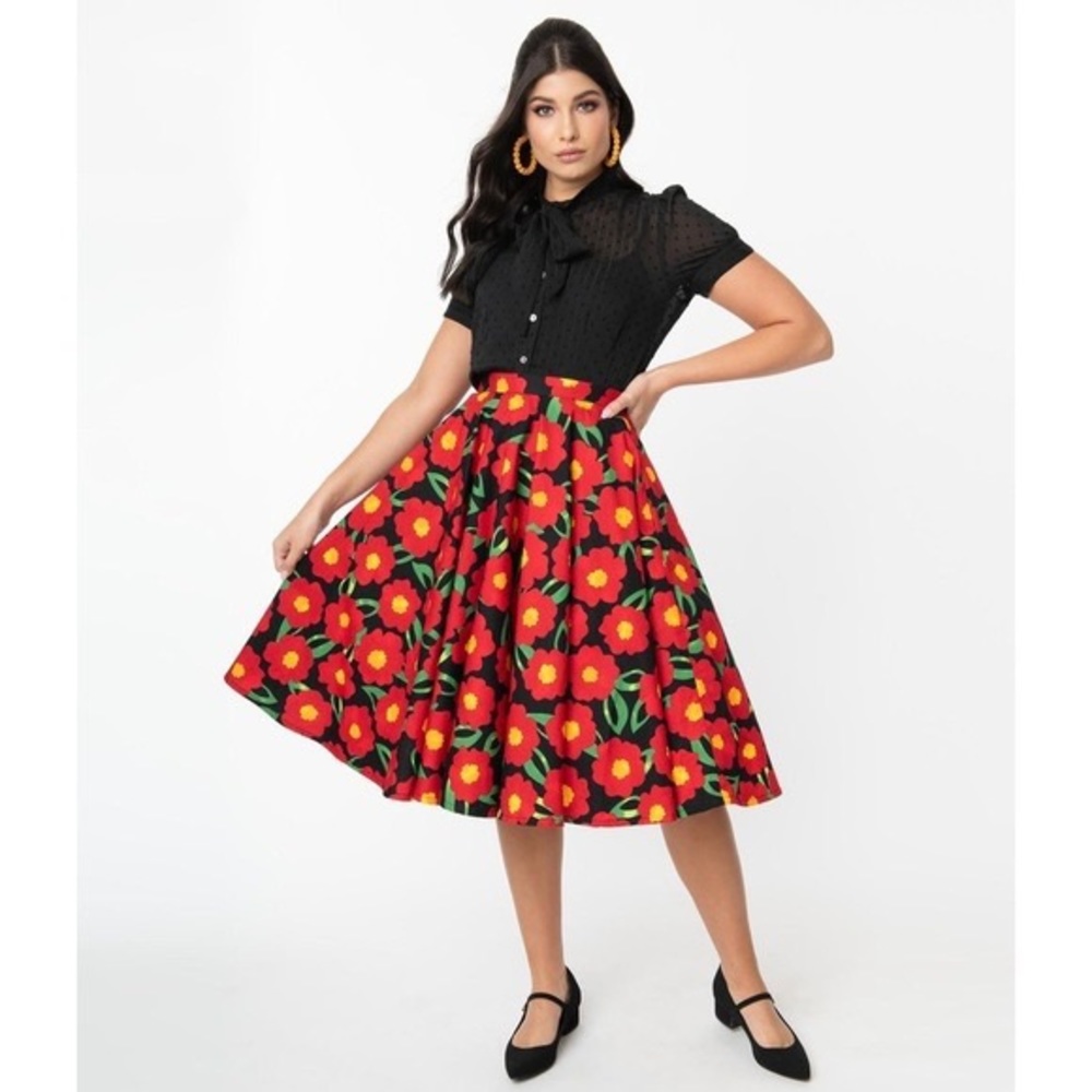EUC Unique Vintage Marigold Swing Skirt - Large